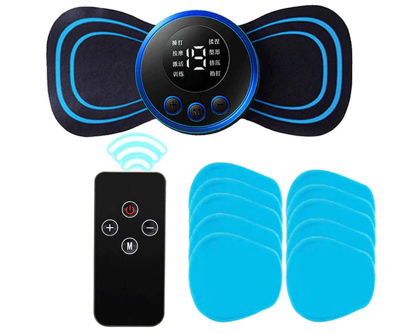 LCD Display EMS Neck Stretcher Electric Massager 8 Mode Cervical Massage Patch Pulse Muscle Stimulator Portable Relief Pain