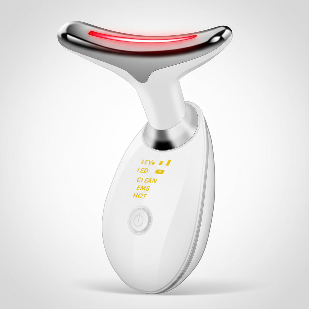 7-In-1 Neck Face Massager, 7 Color Led Face Neck Massage for Skin Care at Home, Portable Facial Massager,Face Sculpting Tool,Multifunctional Vibration