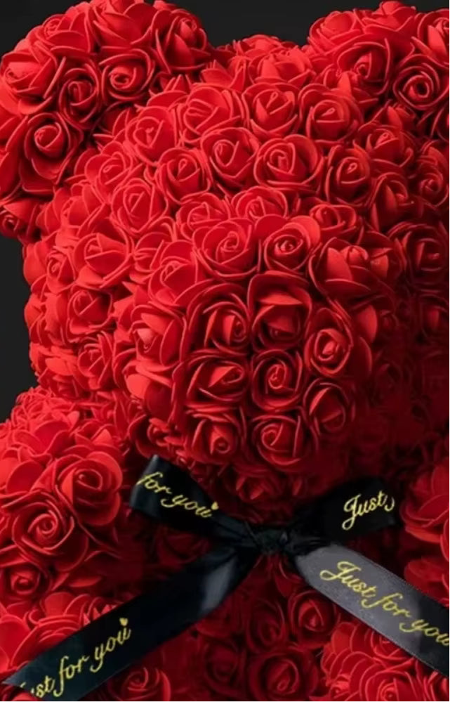 Peluche Ours avec Rose Éternelle 🧸🌹