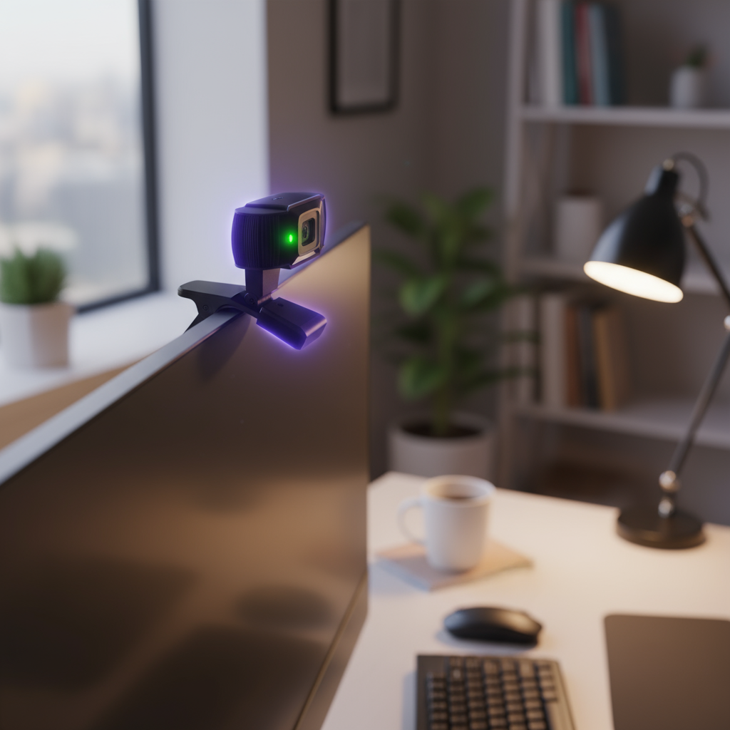 Webcam HD 720p avec Micro Rotatif 🎥