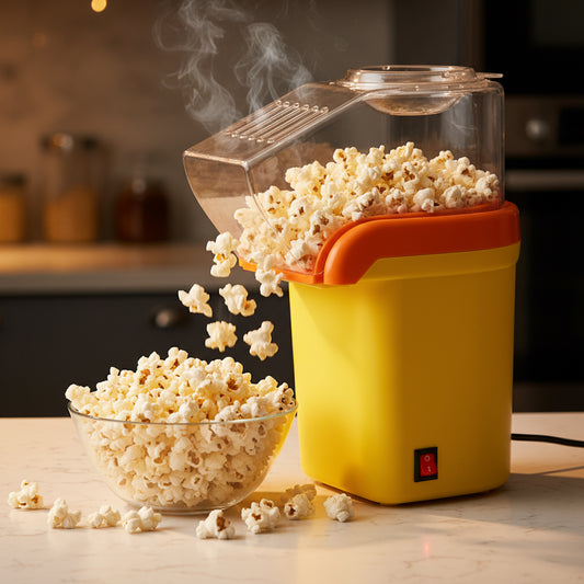 5Core Popcorn Machine 16 Cup Hot Air Popper Mini Portable Electric Pop Corn Maker YELLOW