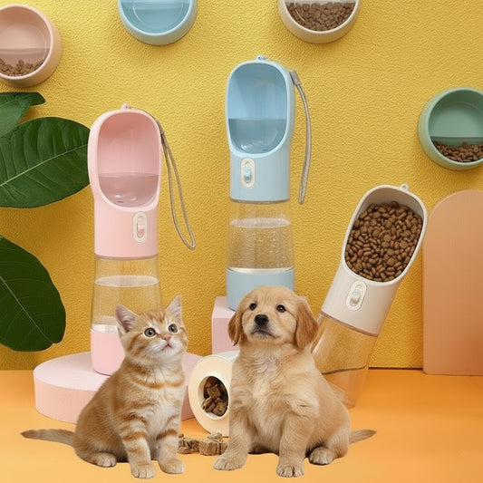 Pet Dog Water Bottle Feeder Bowl Portable Water Food Bottle Pets Outdoor Travel Drinking Dog Bowls Water Bowl for Dogs