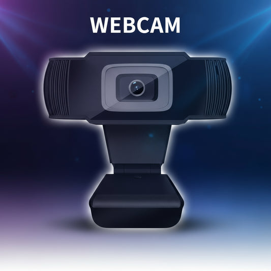 720P HD Webcam with Mic Rotatable PC Desktop Web Camera Cam Mini Computer Webcamera Cam Video Recording Work in Stock